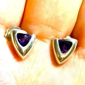 14k & .925 Amethyst Earrings